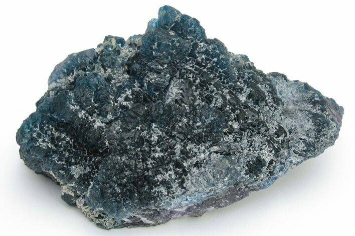 Blue, Cubic/Octahedral Fluorite Encrusted Quartz - Inner Mongolia #224797